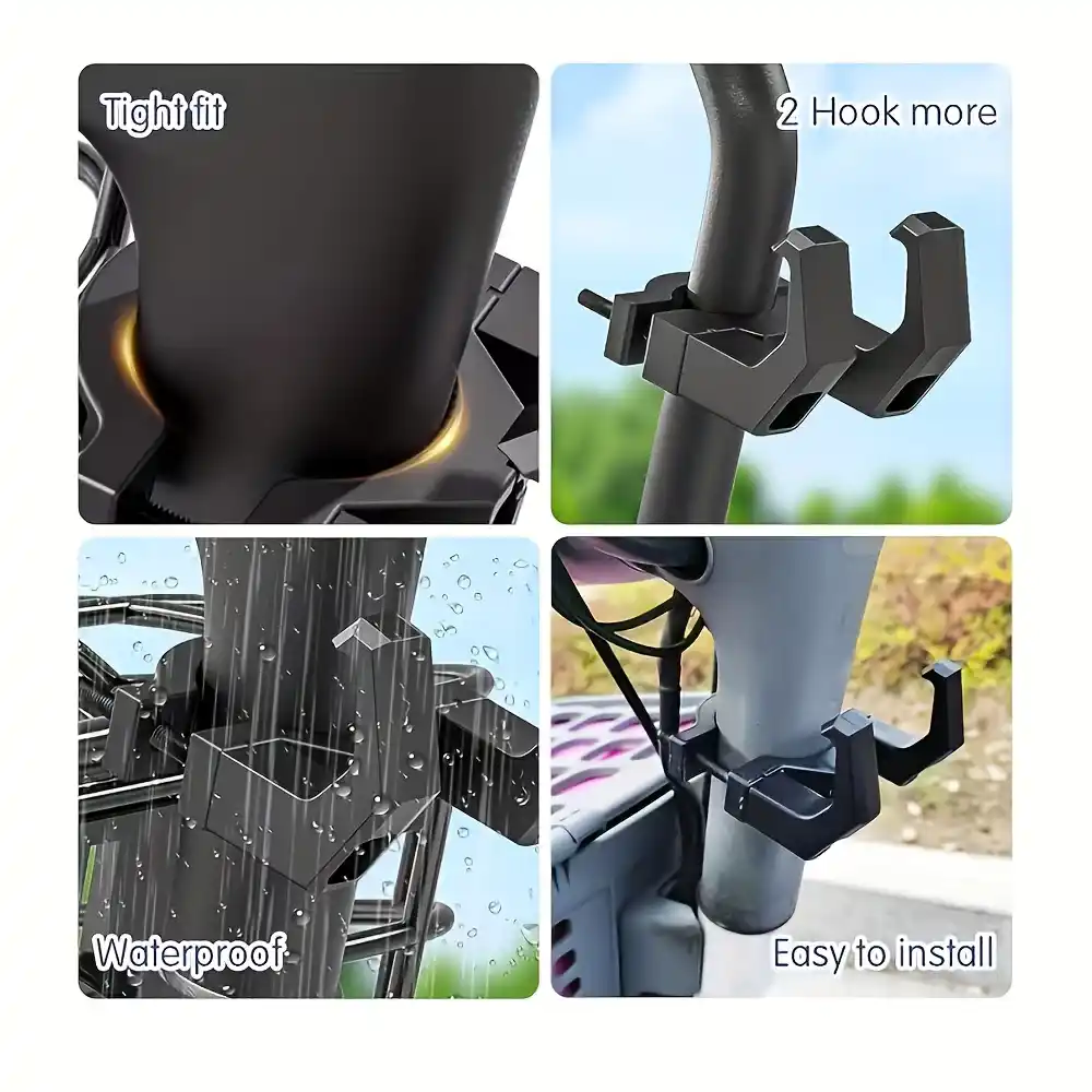 Heavy-Duty Scooter & Bike Rear Cargo Rack with Hook - Image 2