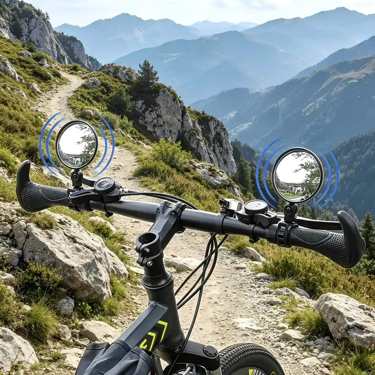 360° Adjustable Bike & Scooter Rearview Mirrors – 2 Pack - Image 2