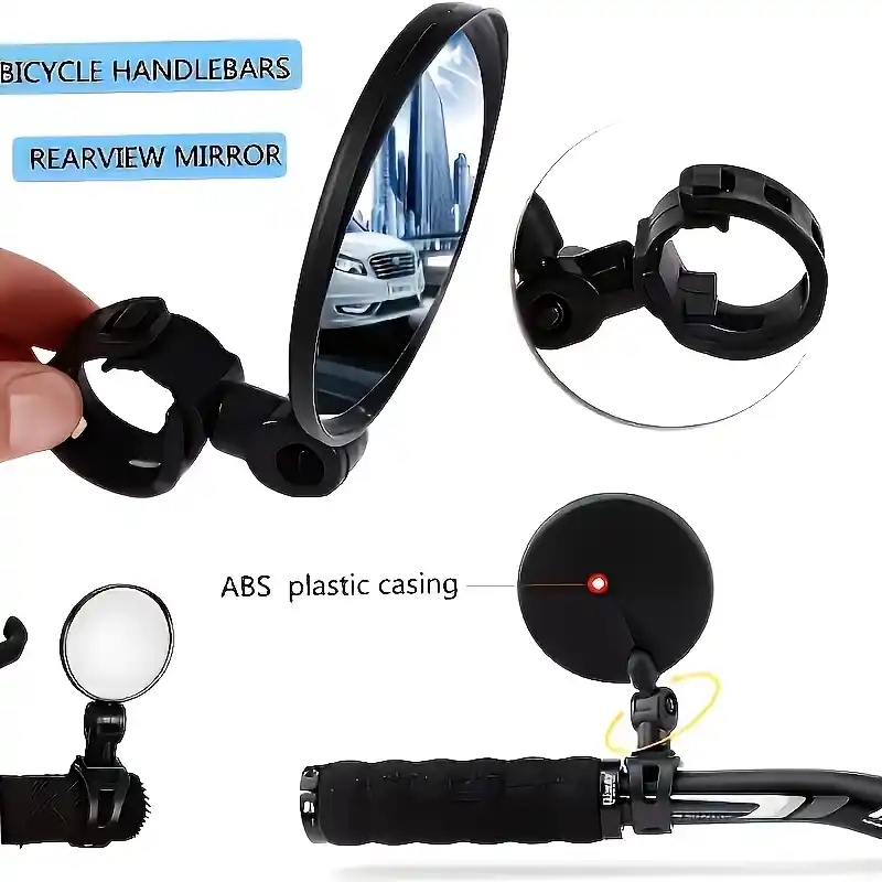 360° Adjustable Bike & Scooter Rearview Mirrors – 2 Pack - Image 4