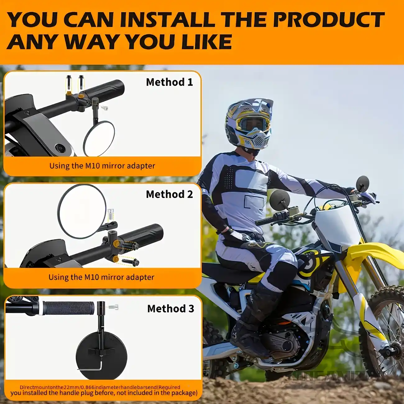 360° Adjustable Bike & Scooter Rearview Mirrors – 2 Pack - Image 8