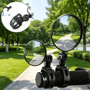 360° Adjustable Bike & Scooter Rearview Mirrors – 2 Pack
